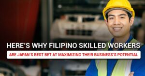 A skilled filipino worker from a manpower employment agency wearing safety gear