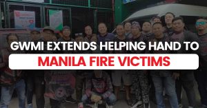 Team providing aid to Manila fire victims—Filipino volunteer group supporting local disaster recovery efforts